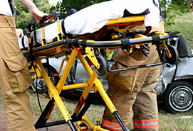Photo of firemen with a stretcher